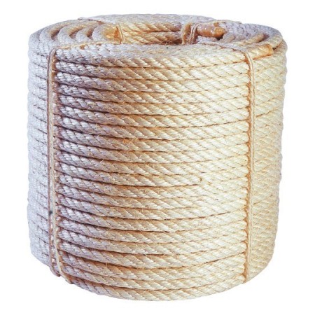 CUERDA SISAL/MAROMA 4 CORDONES Ø8mm (ROLLO 25 METROS)