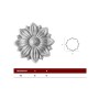 ADORNO CANCELA ROSETA 85X85mm ref. 069
