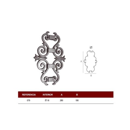 ADORNO CANCELA FORJAS VULCANUS DE 195x280mm ref. AD056/079