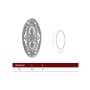 ADORNO CANCELA ROSETA 350x175mm ref. 096