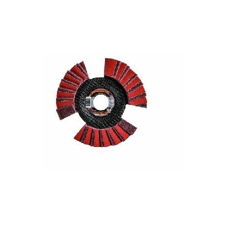 DISCO RHODIUS VSK VISION DE LAMINAS DE LIJA Y VELLON Ø125x22,23mm PARA INOXIDABLE.