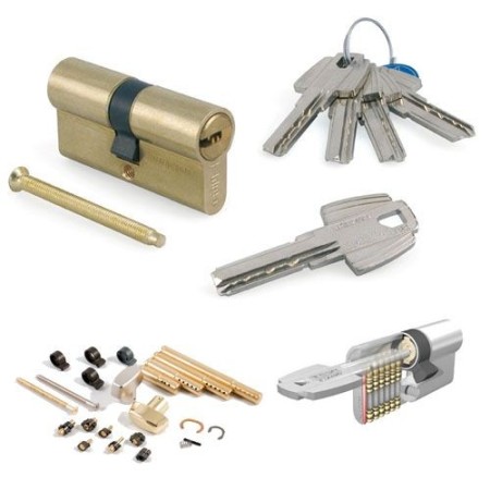 BOMBILLO SEGURIDAD TESA T-60 T6554545 LATON (45X45) LEVA LARGA