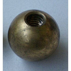 BOLA DE LATÓN DE Ø25mm. CON ROSCA CIEGA DE M-6