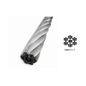 CABLE DE ACERO GALVANIZADO 6X7+1DE 03mm ROLLO DE 25 Metros