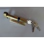BOMBILLO TESA CON POMO DE 40+40mm LATÓN Y LEVA CORTA ref. 520B4040L