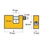 CANDADO LINCE RECTANGULAR DE PASADOR 700-70