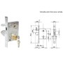 CERRADURA DE GANCHO PARA PUERTA CORREDERA DE 60mm CON BOMBILLO  ref.447