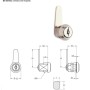 CERRADURA PARA BUZON AGA LENGUETA RECTA-1 N.135 LL/IGUALES