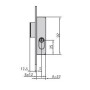 CERRADURA EMBUTIR CVL N.1963-A/12/5 CON PALETON DESLIZANTE
