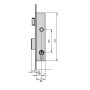 CERRADURA EMBUTIR CVL N.1984/20/5 CON RESBALON Y PALETON DESLIZANTE