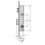 CERRADURA EMBUTIR CVL 1984/25/5 (5990/25/25-Leva Corta) CON RESBALON Y PALETON DESLIZANTE