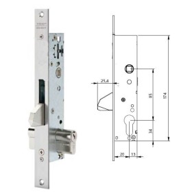 CERRADURA EMBUTIR TESA 2211/20/3NI SOLO PALETON BASCULANTE