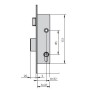 CERRADURA EMBUTIR CVL N.1995/32/5 CON RESBALON Y PALETON DESLIZANTE