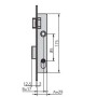 CERRADURA EMBUTIR CVL N.1975/17/5 CON RESBALON Y PALETON DESLIZANTE