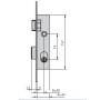 CERRADURA EMBUTIR CVL N.1964/20/0 CON RESBALON Y PALETON DESLIZANTE