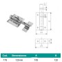 CERROJO PARA ATORNILLAR CINCADO MODELO 454 DE 120mm. REF.179