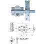 CERROJO FAC NIQUELADO N.301-L/80 LLAVES IGUALES