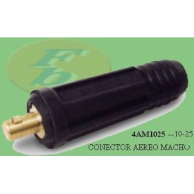 CONECTOR MASA-PINZA AEREO MACHO 10/25A