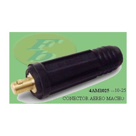 CONECTOR MASA-PINZA AEREO MACHO 10/25A