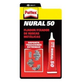 PEGAMENTO NURAL 50 PATTEX FIJADOR ROSCAS METALICAS 10ml.