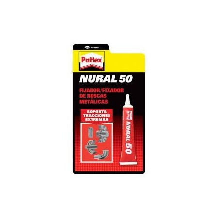 PEGAMENTO NURAL 50 PATTEX FIJADOR ROSCAS METALICAS 10ml.
