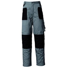 PANTALON ALGODON/ELASTICO GRIS Y NEGRO MOD.8730C TALLA   S