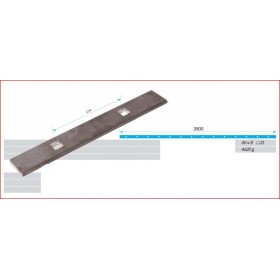 PLETINA PUNZONADA DE 40x8mm CON CUADRADO DE 21x21mm EN 2m.