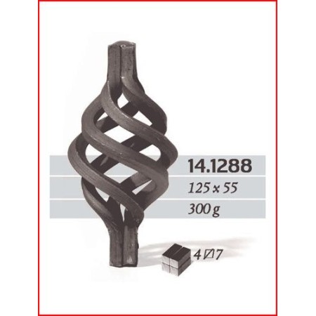 PIÑA HIERRO PARA CUADRADILLO DE 14x14mm ref. 14.1288