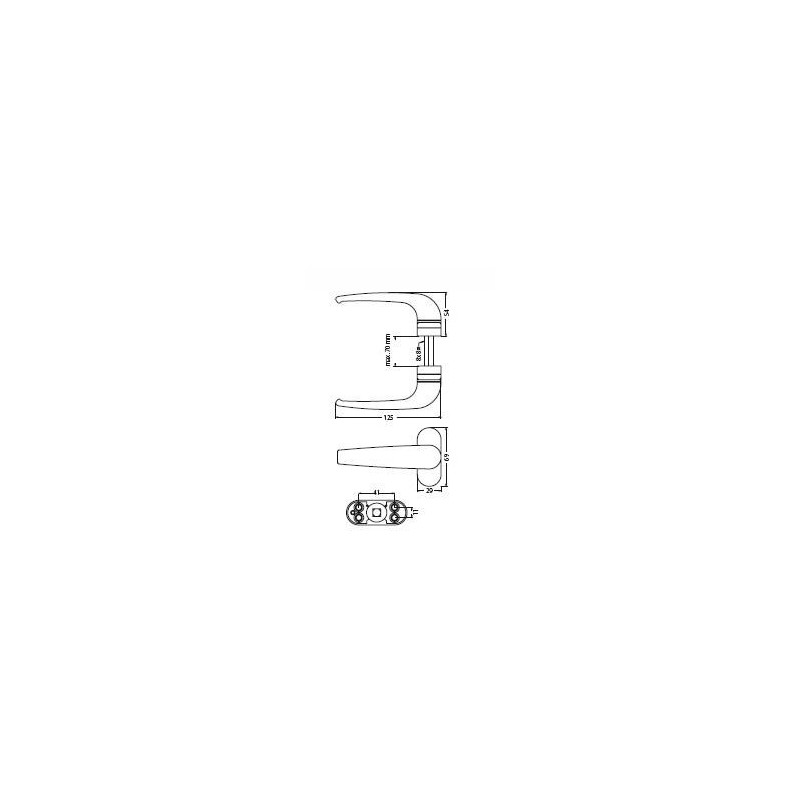 MANIVELA TOVIC LACADO BLANCO REVERSIBLE (JUEGO) MOD.4457