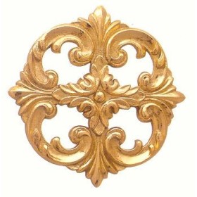 ROSETON LATÓN BRILLO 115x115mm.