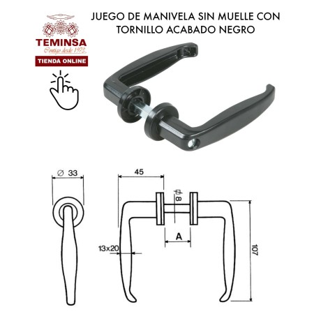 MANIVELA IBFM ART. 435 NEGRA REGULABLE 35-50mm