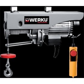 POLIPASTO ELÉCTRICO WERKU 500-1000 kg. CABLE DE 22m. 1600W
