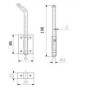 PASADOR HIERRO ZINCADO 318/200mm. REF.182. PARA ATORNILLAR