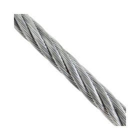CABLE DE ACERO INOXIDABLE  7x7+0 AISI 316 DE 5.00mm POR METRO LINEAL PARA BARANDILLAS DE CABLE
