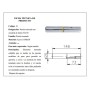 PERNIO DE NUDO ESTEBRO TORNEADO DE 25x150mm ref.18