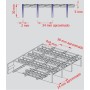 REJILLA GALVA.PLETINA.VARILLA 30X30/30X2 Y 5 DE 2000X1000(mm) CON CHAPA DE SEGURIDAD DE 8X8mm