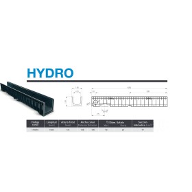 CANAL DRENAJE DE POLIETILENO MODELO HIDRO