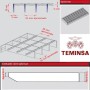 REJILLA PARA PELDAÑO GALVANIZADA 30X30/30X2 Y 5 DE 700 x 240 mm