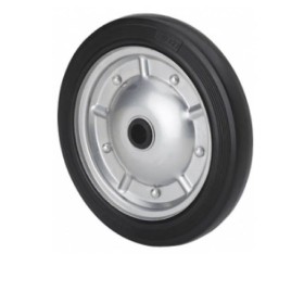 RUEDA SUELTA GOMA NEGRA DIAMETRO 200mm REF. 2-0209