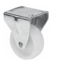 RUEDA POLIAMIX BLANCA DIAMETRO 60mm CON PLACA FIJA REF. 2-0046