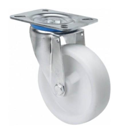 RUEDA ALEX Ø125mm 250Kg GIRATORIA POLIAMIX BLANCO ref. 2-0239