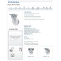 RUEDA ALEX Ø125mm 250Kg GIRATORIA POLIAMIX BLANCO ref. 2-0239