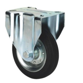 RUEDA ALEX Ø100mm 110Kg FIJA GOMA NEGRA ref. 2-0226