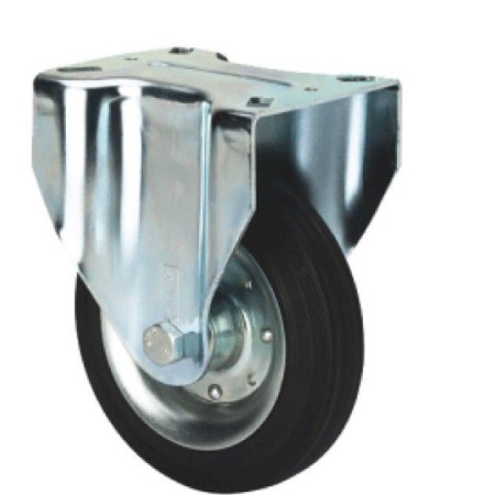 RUEDA ALEX Ø125mm 140Kg FIJA GOMA NEGRA ref. 2-0228