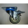 RUEDA ALEX Ø80mm 80Kg GIRATORIA+FRENO GOMA NEGRA ref. 2-2309