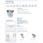 RUEDA ALEX Ø125mm 250Kg FIJA POLIAMIX BLANCO ref. 2-0240