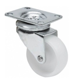 RUEDA ALEX Ø40mm 30Kg GIRATORIA POLIPROPILENO BLANCO ref.2-0041