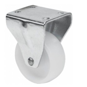 RUEDA POLIAMIX BLANCA DIAMETRO 40mm CON PLACA FIJA REF. 2-0045
