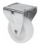RUEDA POLIAMIX BLANCA DIAMETRO 40mm CON PLACA FIJA REF. 2-0045