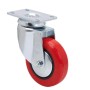 RUEDA ALEX Ø60mm 50Kg GIRATORIA POLIURETANO ROJO ref. 2-2522